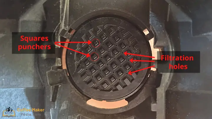 Detail of capsule perforating disk