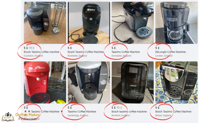 Used Tassimo coffee makers on Facebook Marketplace