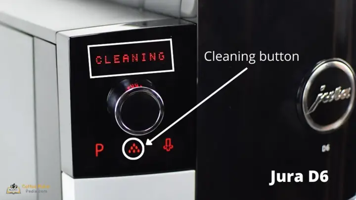 Jura D6 cleaning button