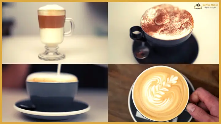 The different presentations of cappuccino