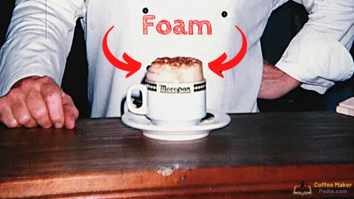 Foam of an original cappuccino