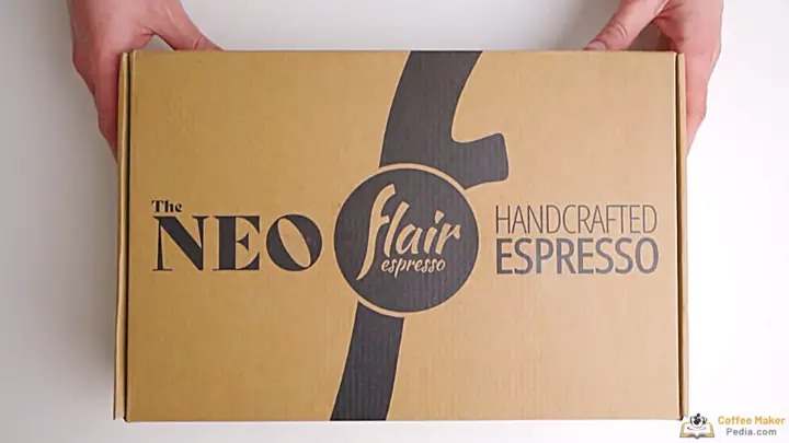 Packaging of the Flair Neo Coffee Maker