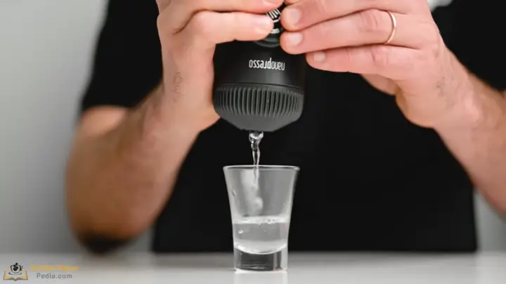 Pass the water into the cup by heating all the parts