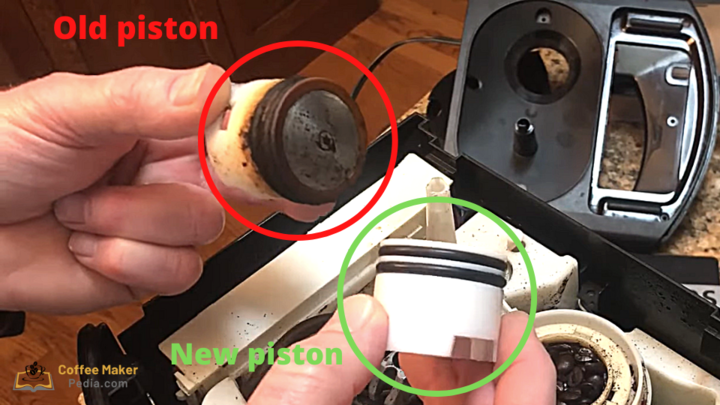 Difference between the old and new piston
