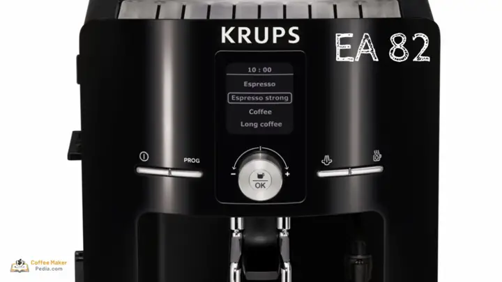 Display of the super automatic coffee maker Krups EA82
