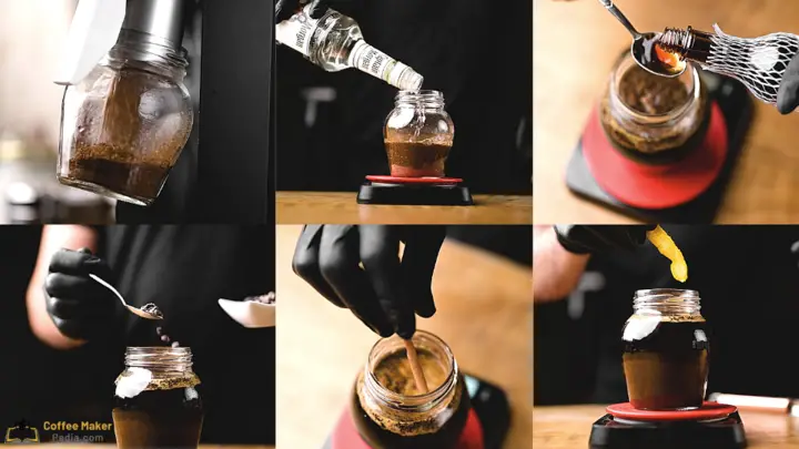 How to incorporate the ingredients to make coffee liqueur