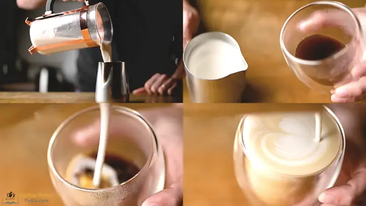 Cappuccino Latte Art with almond milk