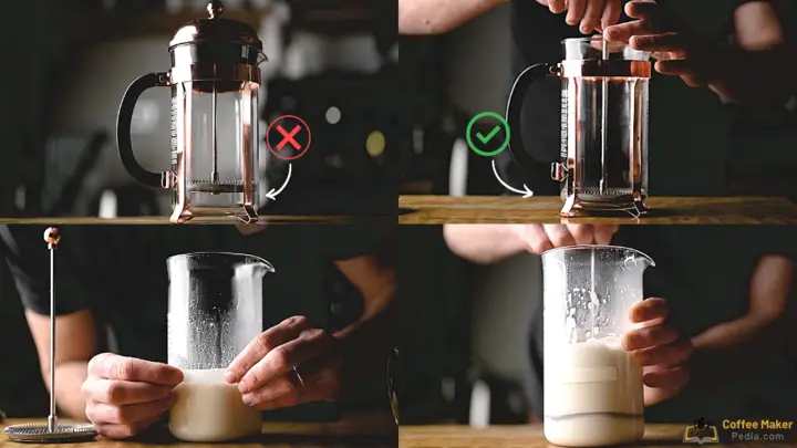 How to froth almond milk with the French Press
