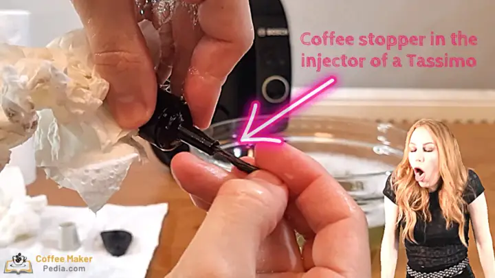 Coffee stopper in the injector of a Tassimo